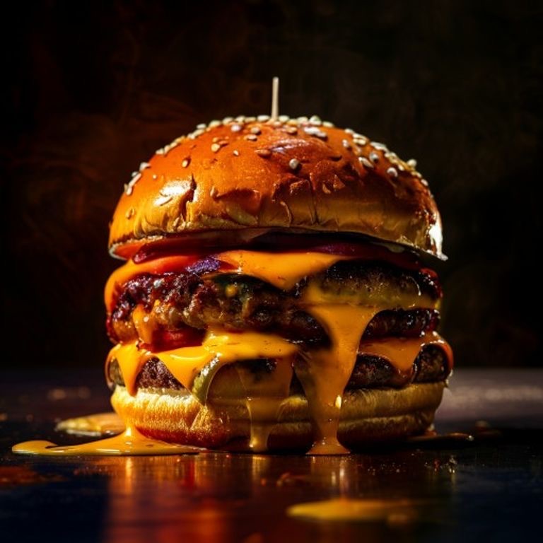 Towering burger